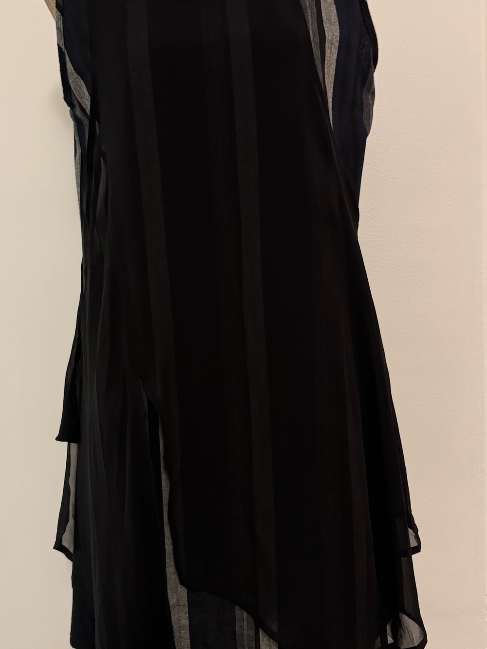 Pretty Angel Black Asymmetrical Layered Dress